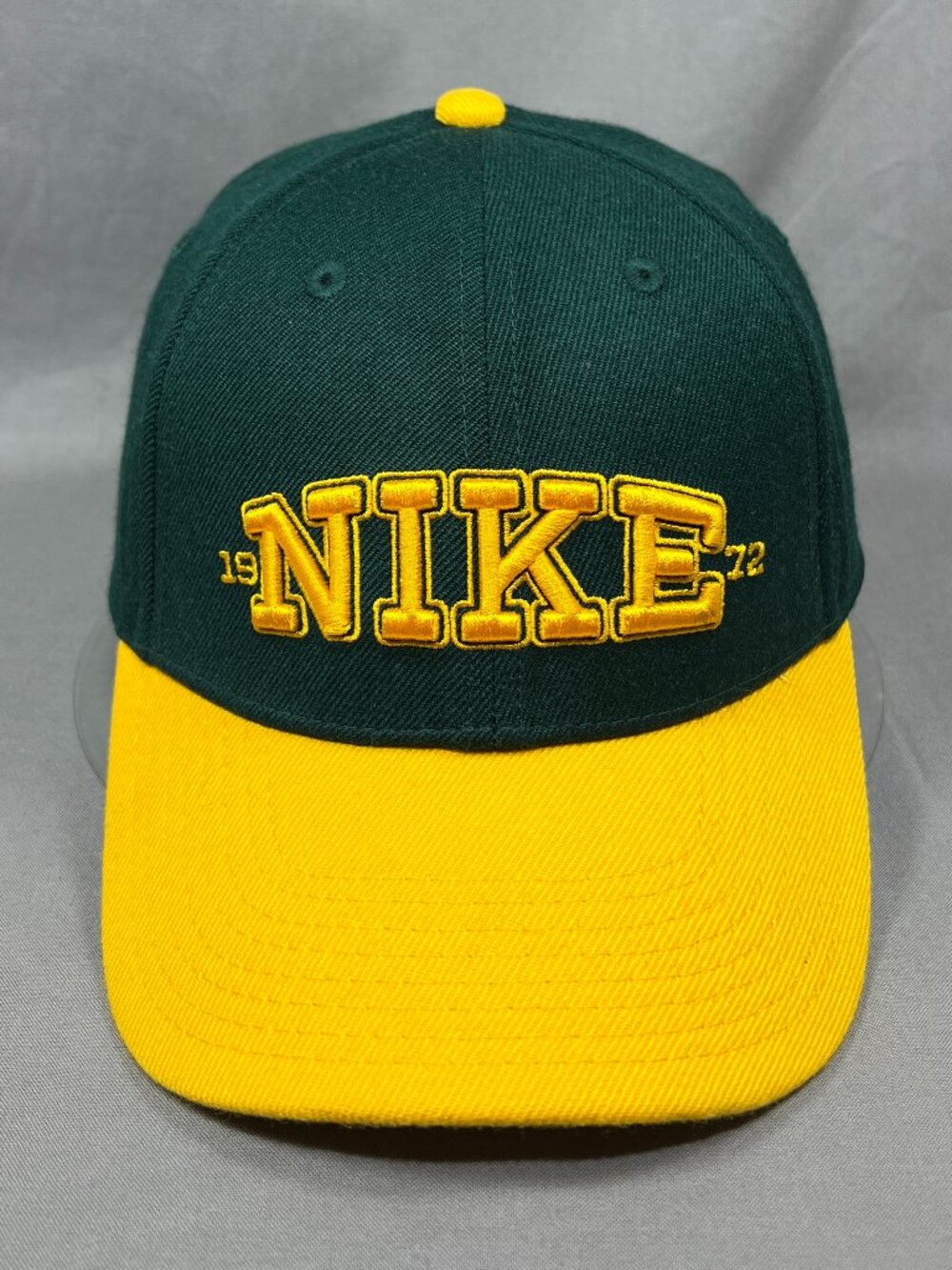 Nike 1972 Legacy91 S1ZE Hat Strapback 2 Tone Green Gold Golfer Athletic Mens Cap